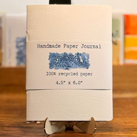 Hand Stitched Recycled Paper Journal (4.5" x 6.0")