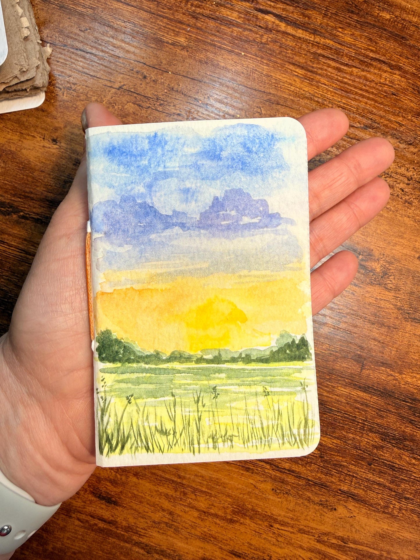 Hand Stitched Recycled Paper Journal (3.0" x 4.5")