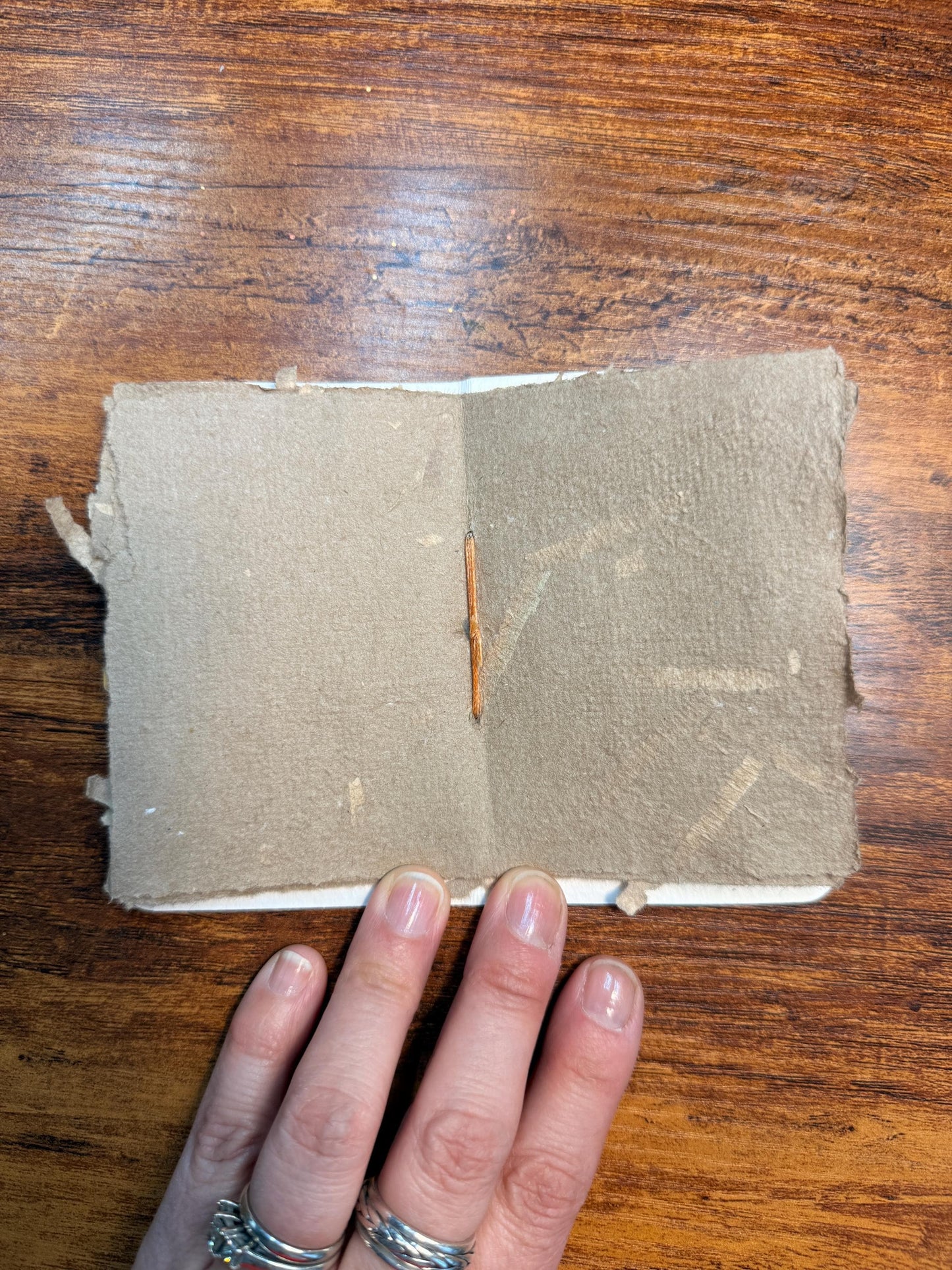Hand Stitched Recycled Paper Journal (4.5" x 6.0")